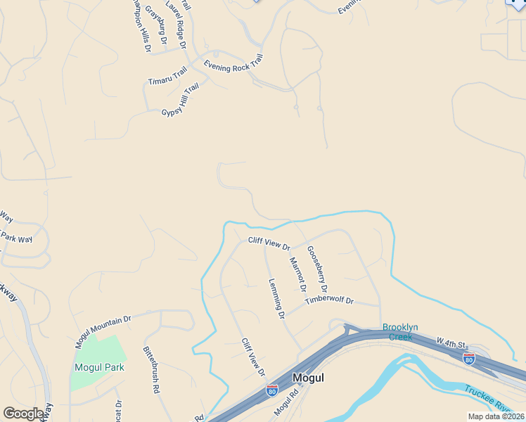 map of restaurants, bars, coffee shops, grocery stores, and more near 405 Gooseberry Drive in Reno