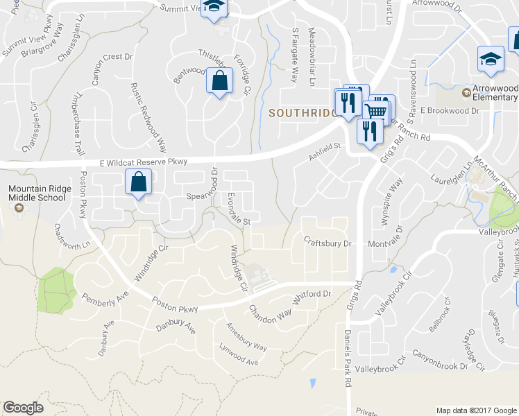 map of restaurants, bars, coffee shops, grocery stores, and more near 10722 Cherrington Street in Littleton