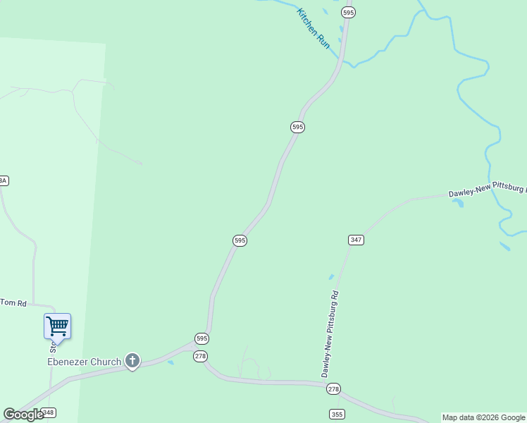 map of restaurants, bars, coffee shops, grocery stores, and more near 13623 Ohio 595 in Logan