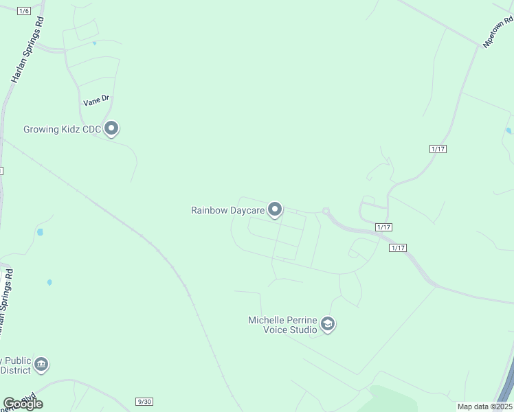 map of restaurants, bars, coffee shops, grocery stores, and more near 221 Pullman Way in Martinsburg