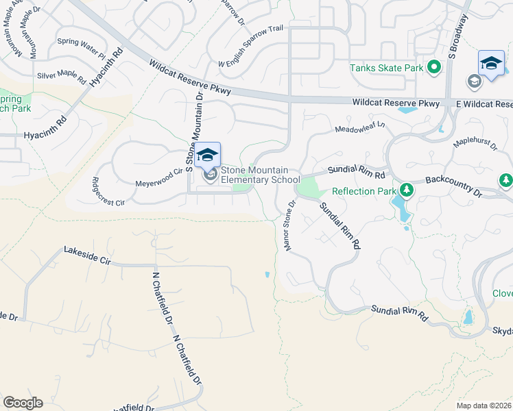map of restaurants, bars, coffee shops, grocery stores, and more near 10661 Weathersfield Court in Littleton