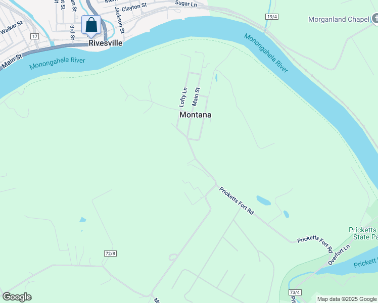 map of restaurants, bars, coffee shops, grocery stores, and more near 944 Montana Road in Fairmont