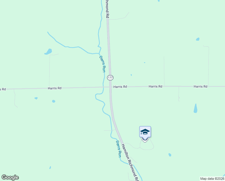 map of restaurants, bars, coffee shops, grocery stores, and more near 3323 Harris Road in Hamilton