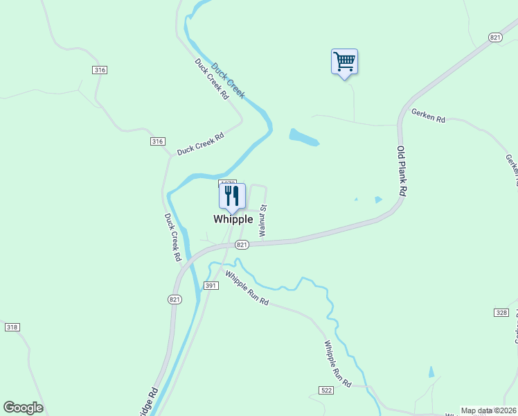 map of restaurants, bars, coffee shops, grocery stores, and more near 263 Walnut Street in Whipple