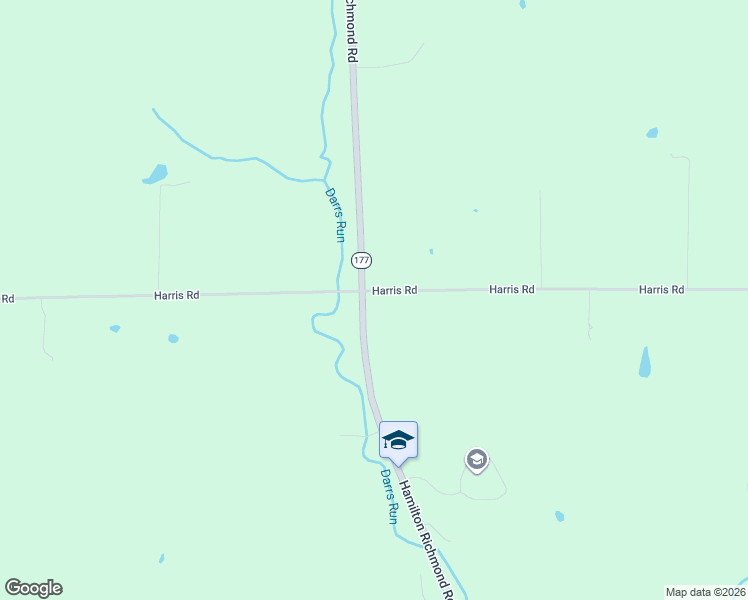 map of restaurants, bars, coffee shops, grocery stores, and more near 3323 Harris Road in Hamilton