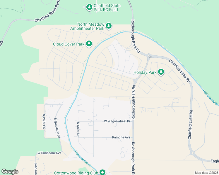 map of restaurants, bars, coffee shops, grocery stores, and more near Private in Littleton