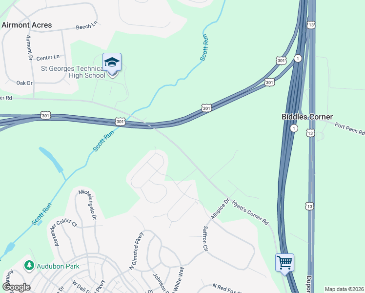 map of restaurants, bars, coffee shops, grocery stores, and more near 467 Hyett's Corner Road in Middletown