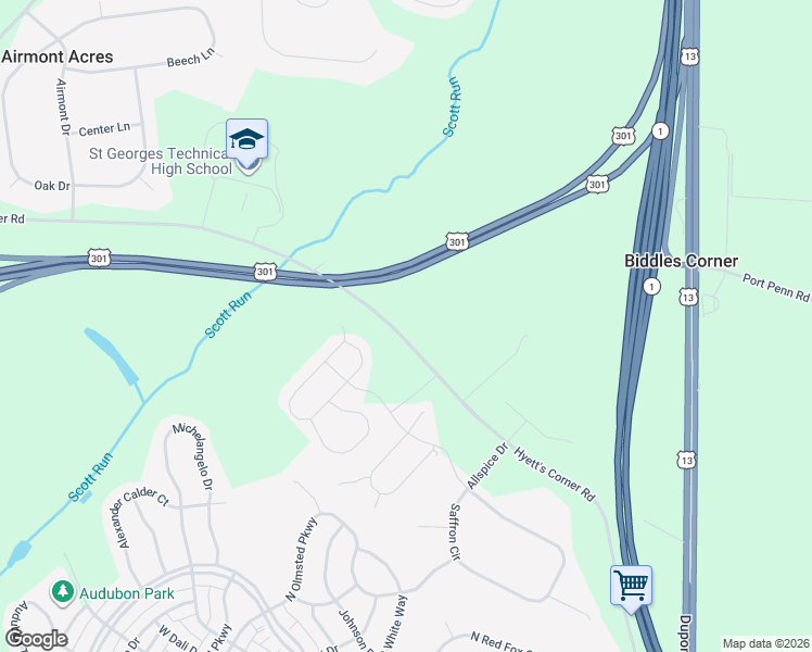 map of restaurants, bars, coffee shops, grocery stores, and more near 467 Hyett's Corner Road in Middletown