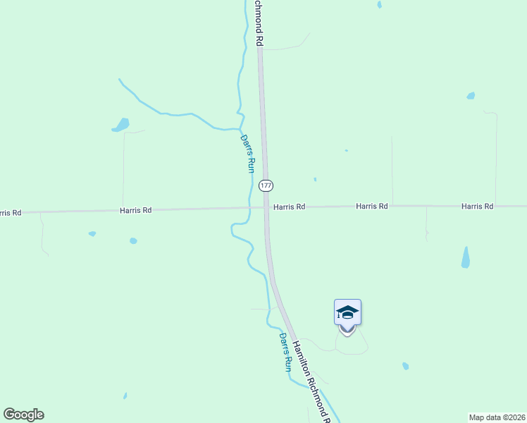 map of restaurants, bars, coffee shops, grocery stores, and more near 3323 Harris Road in Hamilton