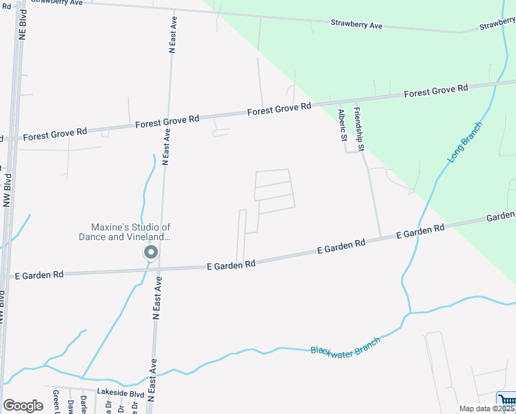 map of restaurants, bars, coffee shops, grocery stores, and more near 768 East Garden Road in Vineland