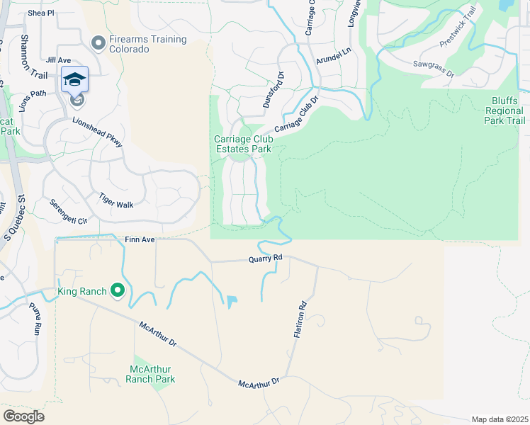 map of restaurants, bars, coffee shops, grocery stores, and more near 10618 Dacre Place in Lone Tree