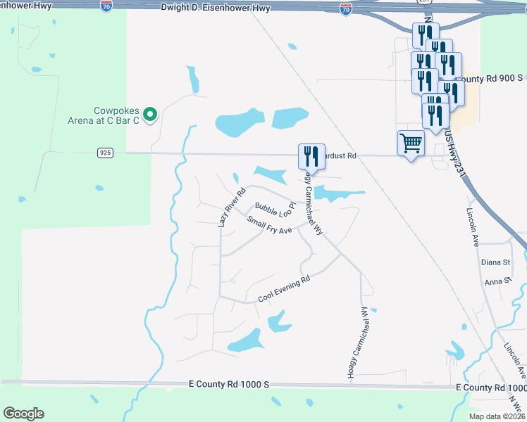 map of restaurants, bars, coffee shops, grocery stores, and more near 294 Bubble Loo Road in Cloverdale