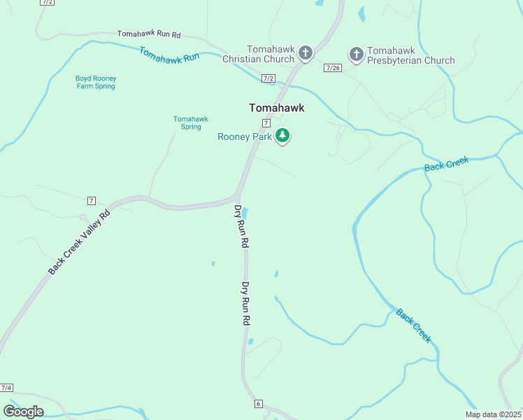 map of restaurants, bars, coffee shops, grocery stores, and more near 6834 Dry Run Road in Hedgesville