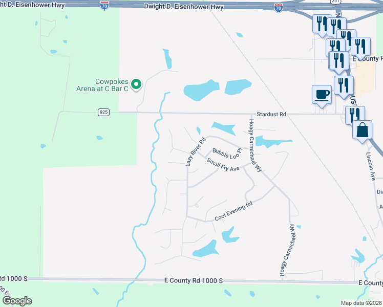 map of restaurants, bars, coffee shops, grocery stores, and more near 258 Ole Rocking Chair Way in Cloverdale