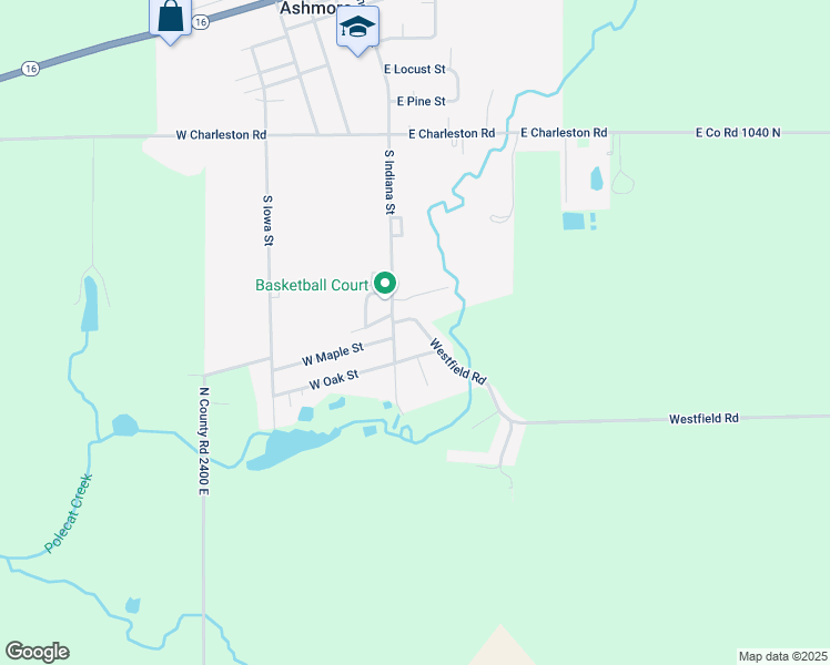 map of restaurants, bars, coffee shops, grocery stores, and more near 1170 Westfield Road in Ashmore