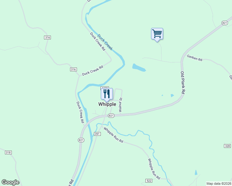 map of restaurants, bars, coffee shops, grocery stores, and more near 263 Walnut Street in Whipple