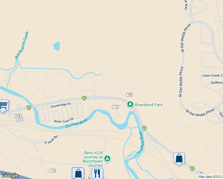 map of restaurants, bars, coffee shops, grocery stores, and more near 8139 Dornoch Drive in Reno