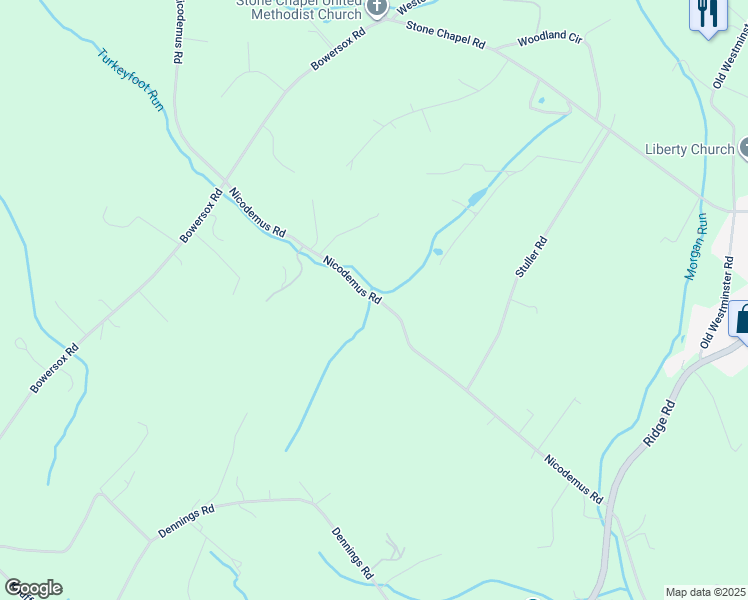 map of restaurants, bars, coffee shops, grocery stores, and more near 1900 Nicodemus Road in Westminster