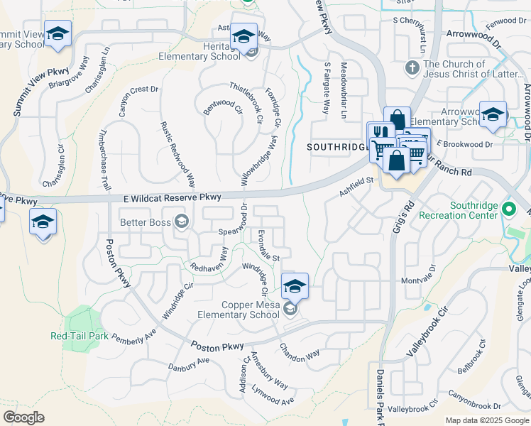 map of restaurants, bars, coffee shops, grocery stores, and more near 10632 Braselton Street in Littleton