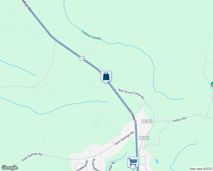 map of restaurants, bars, coffee shops, grocery stores, and more near 2768 Grafton Road in Morgantown