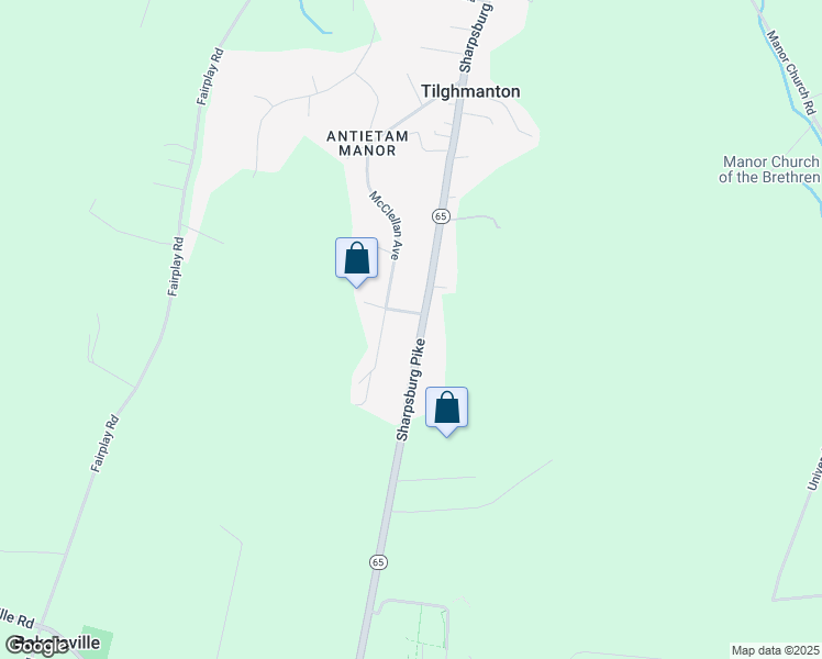 map of restaurants, bars, coffee shops, grocery stores, and more near 7540 Sharpsburg Pike in Boonsboro