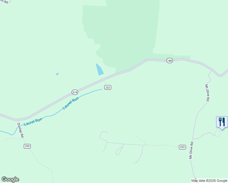 map of restaurants, bars, coffee shops, grocery stores, and more near 24138 Huffines Road in Rockbridge