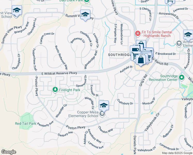 map of restaurants, bars, coffee shops, grocery stores, and more near 3232 Green Haven Circle in Littleton