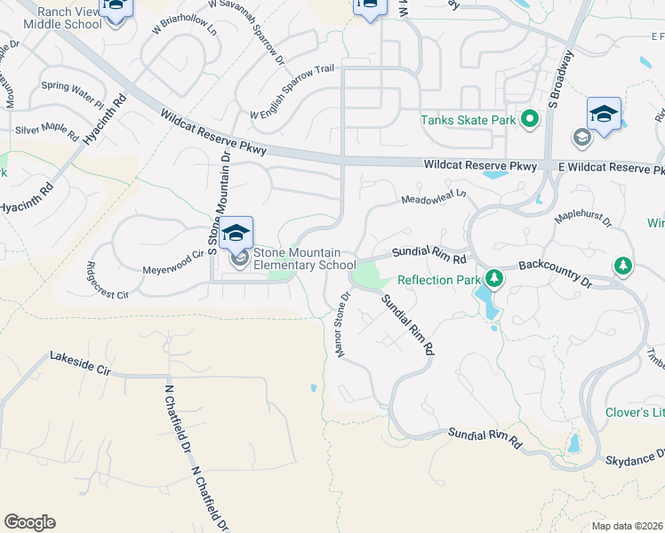 map of restaurants, bars, coffee shops, grocery stores, and more near 10617 Soulmark Way in Highlands Ranch