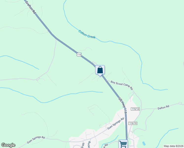 map of restaurants, bars, coffee shops, grocery stores, and more near 2768 Grafton Road in Morgantown