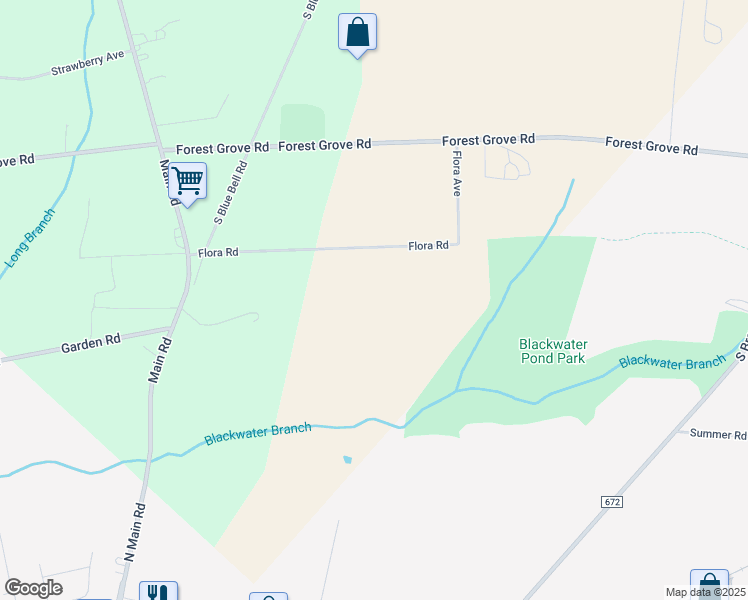 map of restaurants, bars, coffee shops, grocery stores, and more near 1692 Flora Road in Vineland