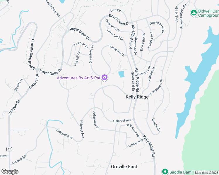 map of restaurants, bars, coffee shops, grocery stores, and more near 376 Lodgeview Drive in Oroville