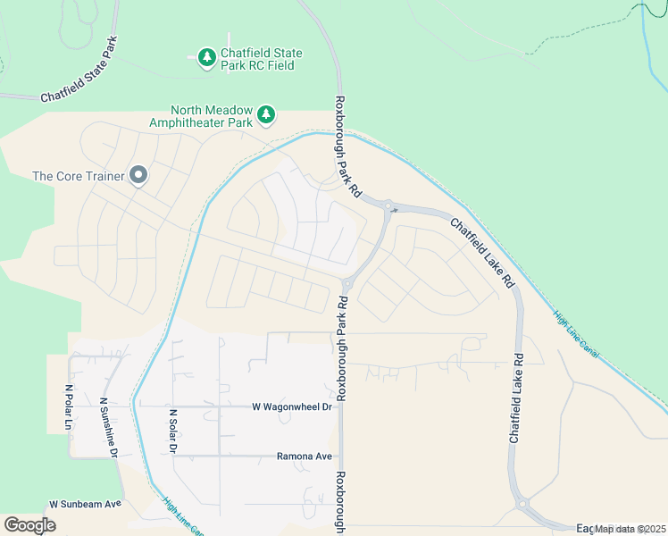 map of restaurants, bars, coffee shops, grocery stores, and more near 11232 Moondance Trail in Littleton