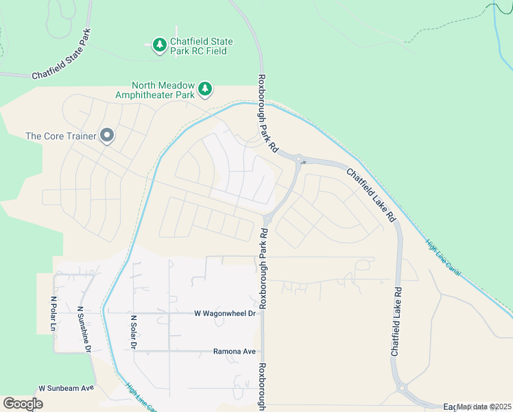 map of restaurants, bars, coffee shops, grocery stores, and more near 11232 Moondance Trail in Littleton