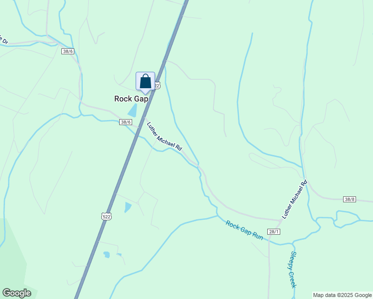 map of restaurants, bars, coffee shops, grocery stores, and more near 259 Luther Michael Road in Berkeley Springs