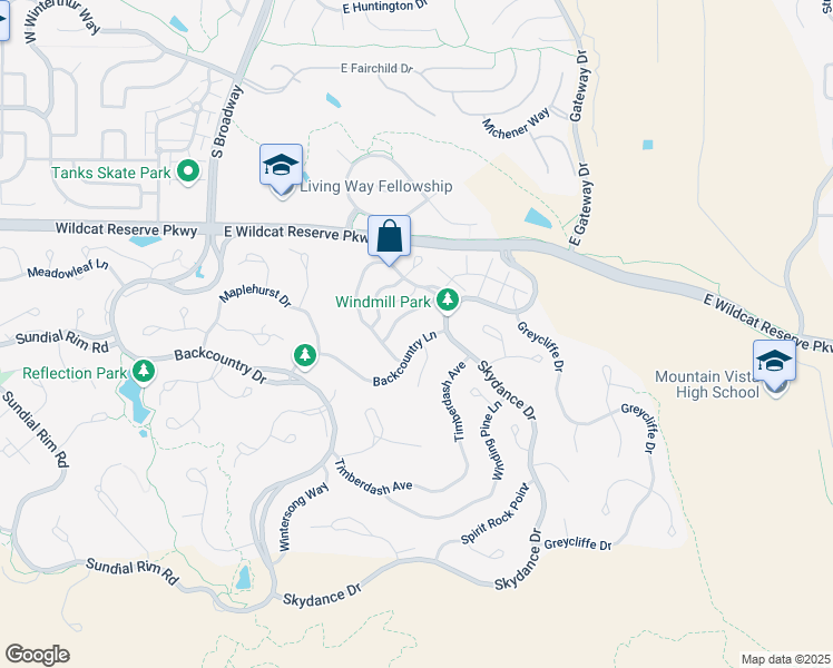map of restaurants, bars, coffee shops, grocery stores, and more near 860 Woodgate Drive in Littleton