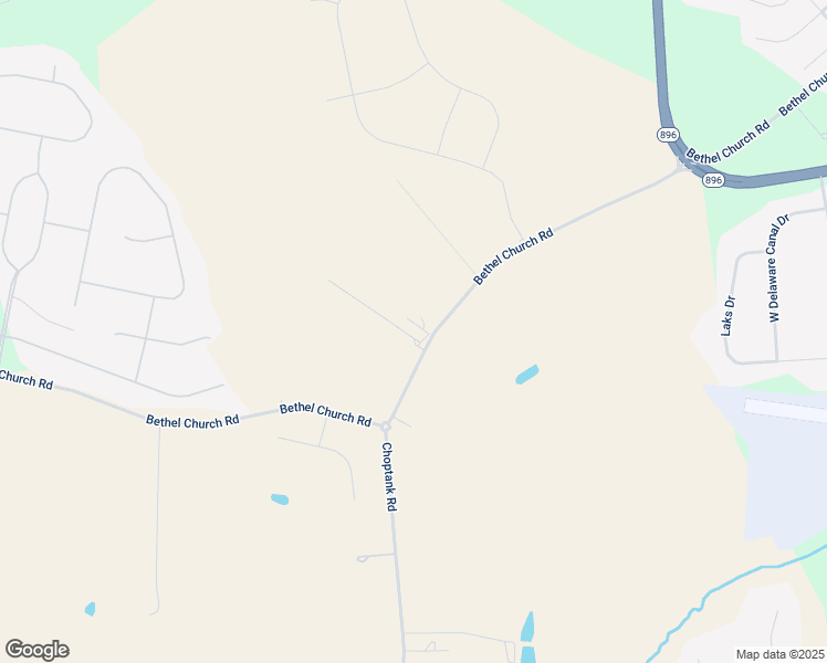 map of restaurants, bars, coffee shops, grocery stores, and more near 1035 Bethel Church Road in Middletown