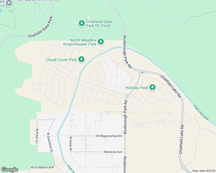 map of restaurants, bars, coffee shops, grocery stores, and more near 9146 Moondance Drive in Douglas County