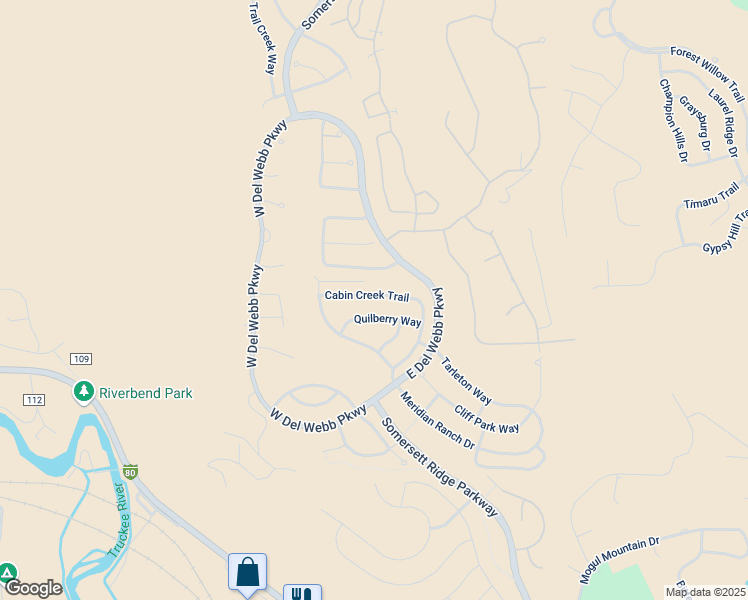 map of restaurants, bars, coffee shops, grocery stores, and more near 9060 Cabin Creek Trail in Reno