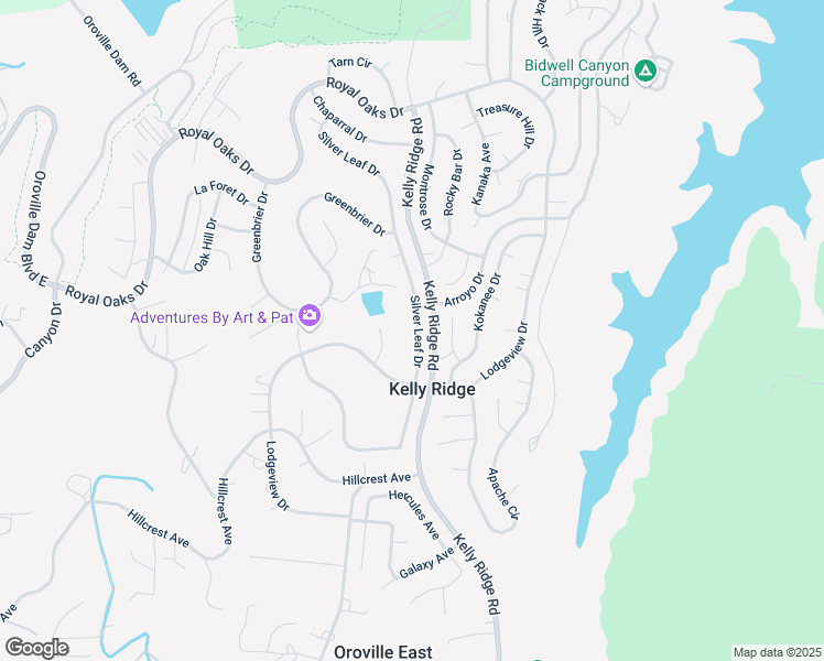 map of restaurants, bars, coffee shops, grocery stores, and more near 517 Silver Leaf Drive in Oroville