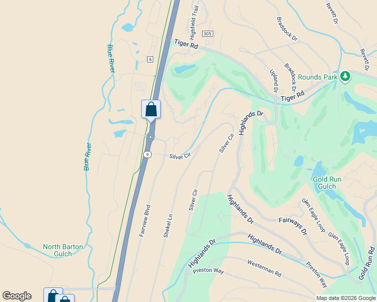 map of restaurants, bars, coffee shops, grocery stores, and more near 196 Marks Ln in Breckenridge