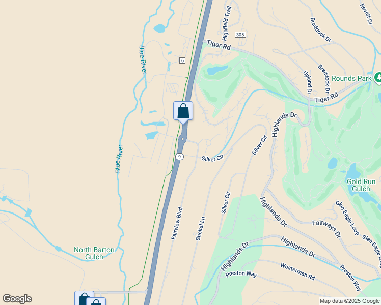 map of restaurants, bars, coffee shops, grocery stores, and more near 951 Fairview Boulevard in Blue River