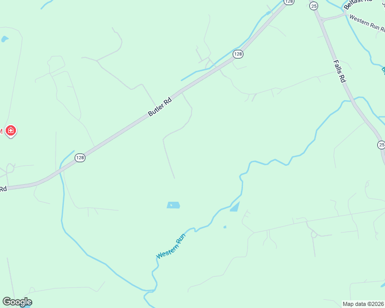 map of restaurants, bars, coffee shops, grocery stores, and more near 2601 Butler Road in Reisterstown