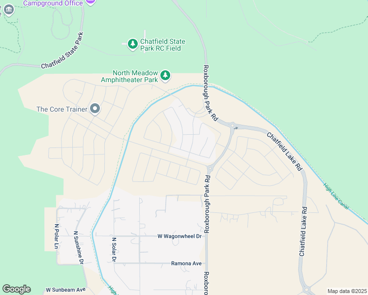 map of restaurants, bars, coffee shops, grocery stores, and more near 9146 Moondance Drive in Douglas County