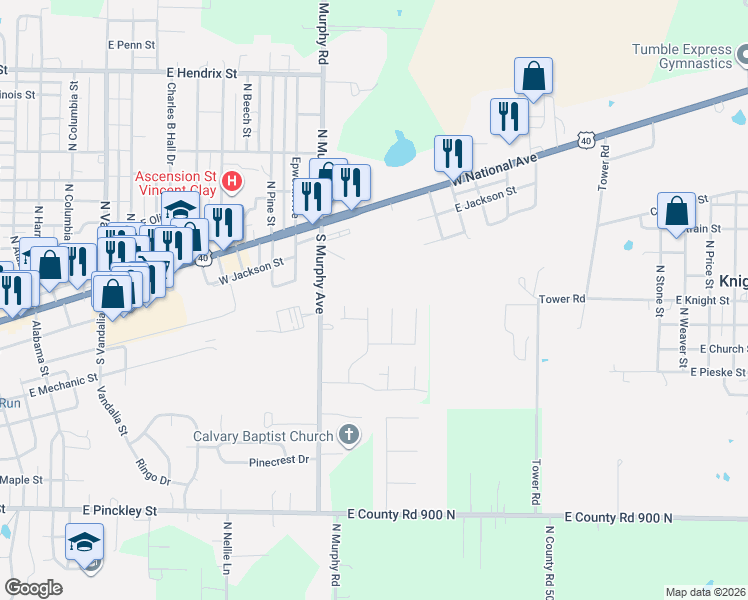 map of restaurants, bars, coffee shops, grocery stores, and more near 9497 N Kimberly Dr in Brazil