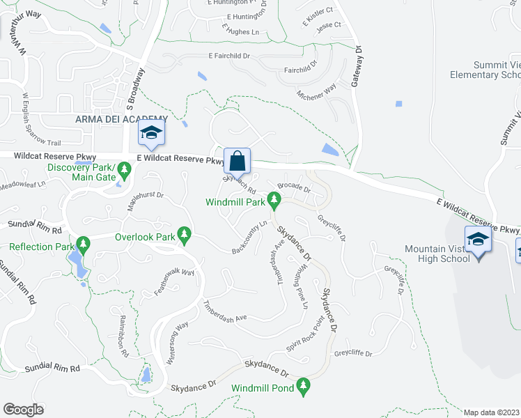 map of restaurants, bars, coffee shops, grocery stores, and more near 860 Woodgate Drive in Littleton