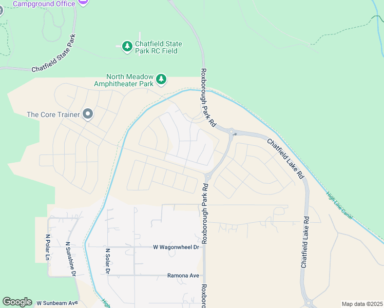 map of restaurants, bars, coffee shops, grocery stores, and more near 11232 Moondance Trail in Littleton