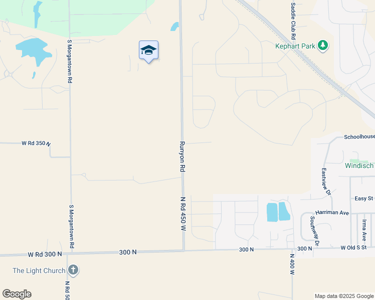 map of restaurants, bars, coffee shops, grocery stores, and more near 3481 North Road 450 West in Bargersville