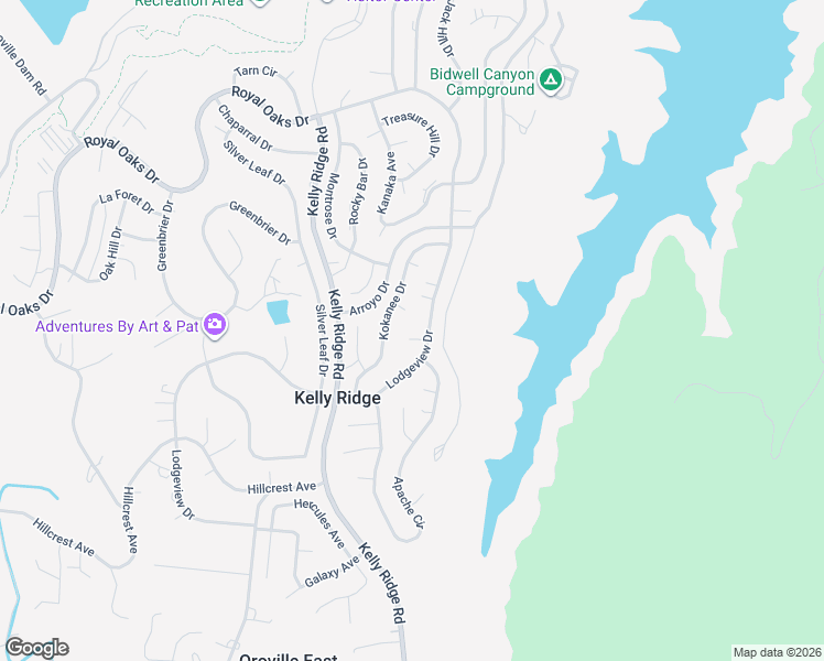 map of restaurants, bars, coffee shops, grocery stores, and more near 12 Sturgeon Court in Oroville