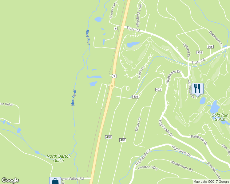 map of restaurants, bars, coffee shops, grocery stores, and more near 901 Fairview Boulevard in Blue River