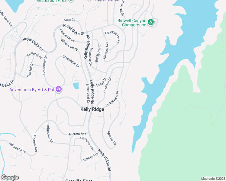 map of restaurants, bars, coffee shops, grocery stores, and more near 12 Sturgeon Court in Oroville